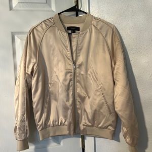 Champagne Satin Bomber